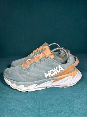 Hoka Elevon 2 Womens 9 Blue Coral Cushion Running Shoes Sneakers